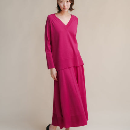 Extra Fine Merino Wool A - Line Skirt (3D - Knit)