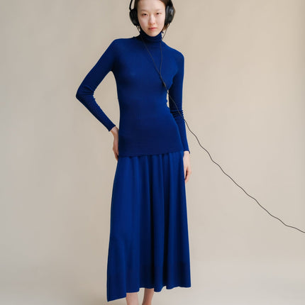 Extra Fine Merino Wool A - Line Skirt (3D - Knit)