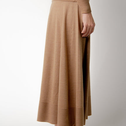 Extra Fine Merino Wool A - Line Skirt (3D - Knit)