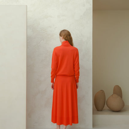 Extra Fine Merino Wool A - Line Skirt (3D - Knit)