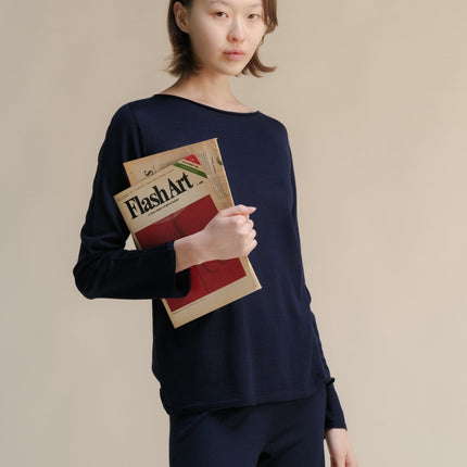 Extra Fine Merino Wool Boatneck Sweater (3D - Knit)