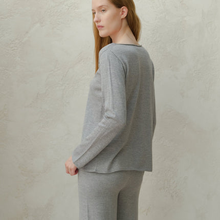 Extra Fine Merino Wool Boatneck Sweater (3D - Knit)