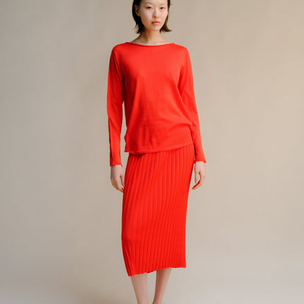 Extra Fine Merino Wool Boatneck Sweater (3D - Knit)