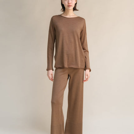 Extra Fine Merino Wool Boatneck Sweater (3D - Knit)