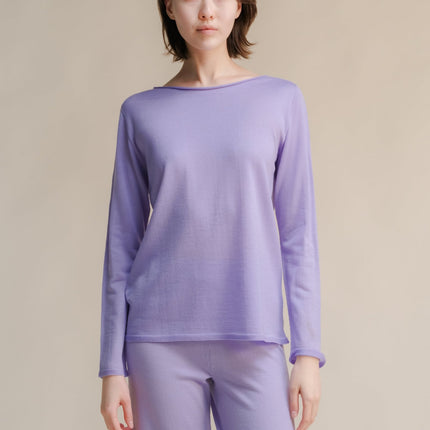 Extra Fine Merino Wool Boatneck Sweater (3D - Knit)