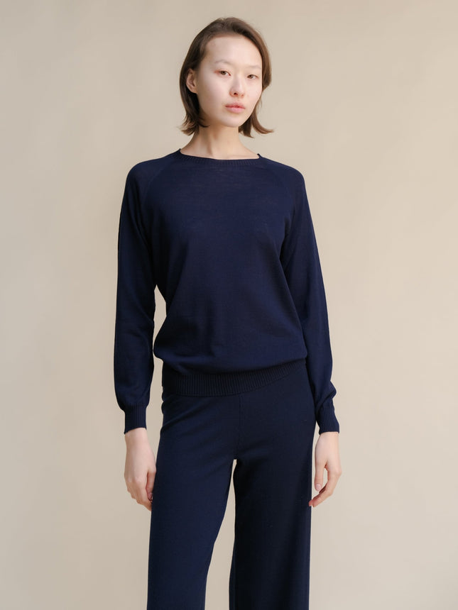 Extra Fine Merino Wool Crewneck Sweater (3D - Knit)