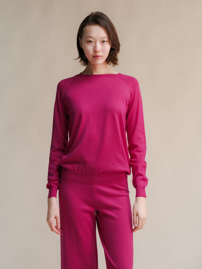 Extra Fine Merino Wool Crewneck Sweater (3D - Knit)