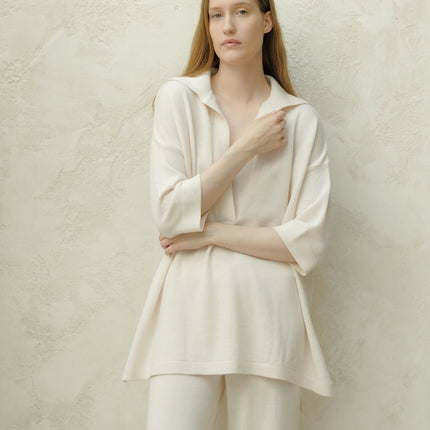 Extra Fine Merino Wool Maxi Polo