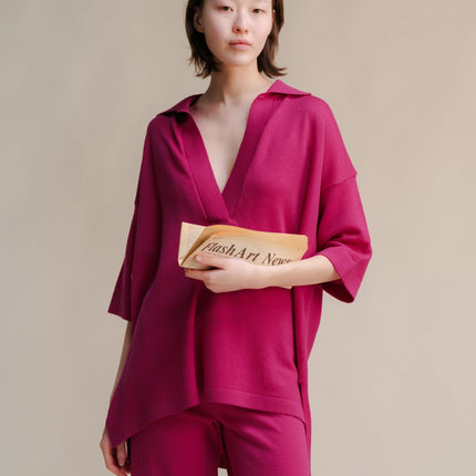 Extra Fine Merino Wool Maxi Polo