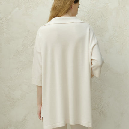 Extra Fine Merino Wool Maxi Polo