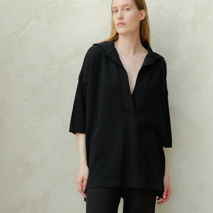 Extra Fine Merino Wool Maxi Polo