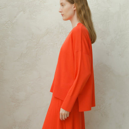 Extra Fine Merino Wool Oversized Crewneck Sweater 