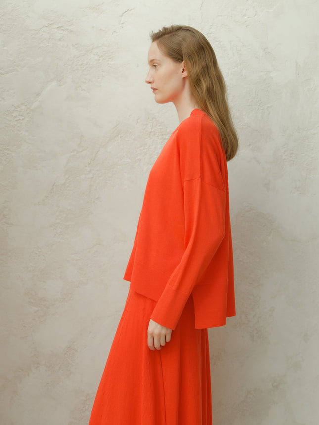 Extra Fine Merino Wool Oversized Crewneck Sweater 