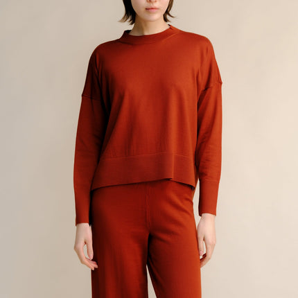 Extra Fine Merino Wool Oversized Crewneck Sweater 