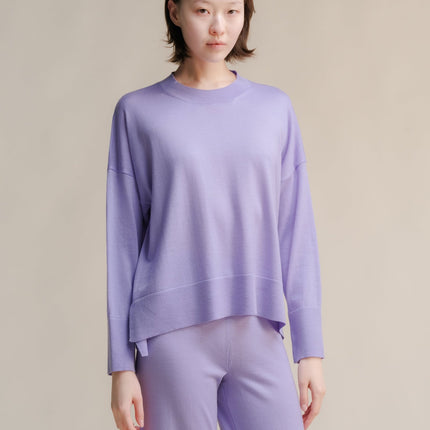 Extra Fine Merino Wool Oversized Crewneck Sweater 