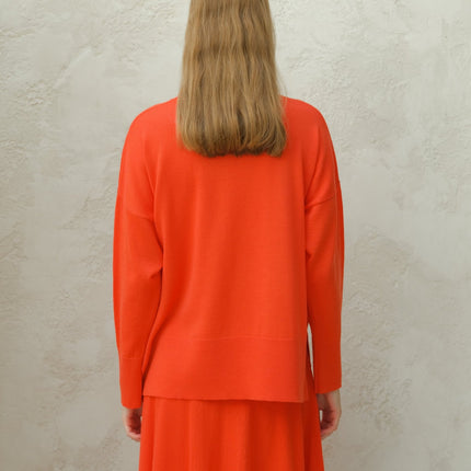 Extra Fine Merino Wool Oversized Crewneck Sweater 