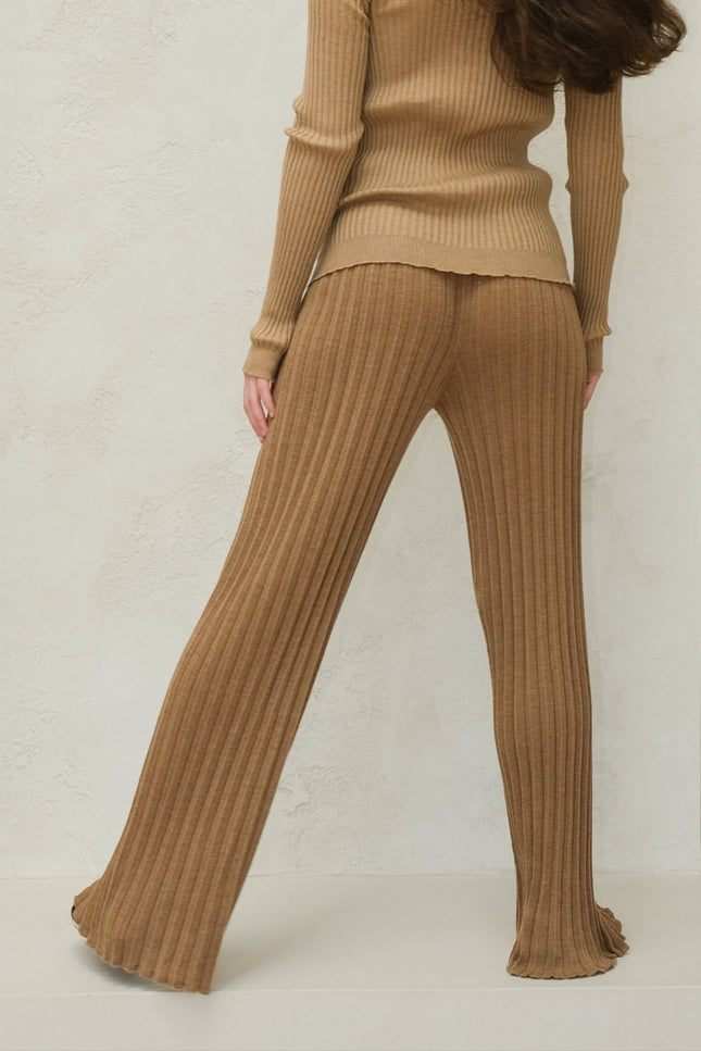 Extra Fine Merino Wool Plissè Pants (3D - Knit)