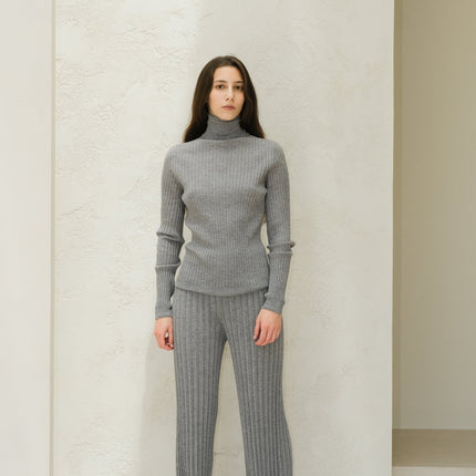 Extra Fine Merino Wool Plissè Pants (3D - Knit)