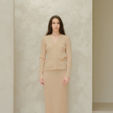 Extra Fine Merino Wool Plissè Skirt (3D - Knit)