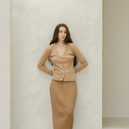 Extra Fine Merino Wool Plissè Skirt (3D - Knit)