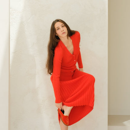 Extra Fine Merino Wool Plissè Skirt (3D - Knit)