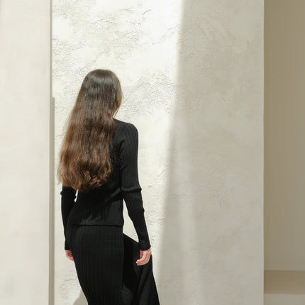 Extra Fine Merino Wool Plissè Skirt (3D - Knit)