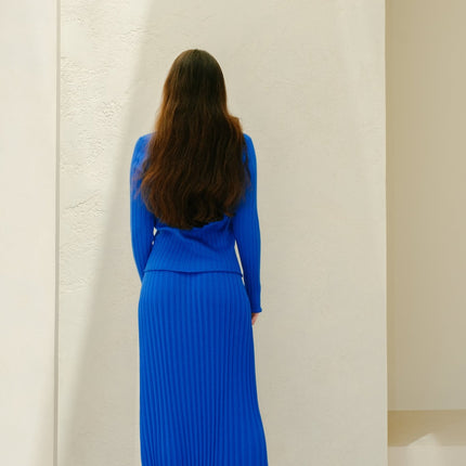 Extra Fine Merino Wool Plissè Skirt (3D - Knit)