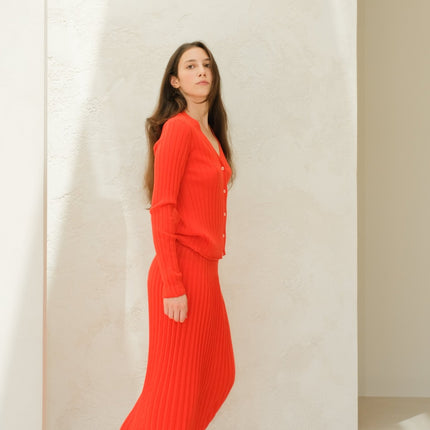 Extra Fine Merino Wool Plissè Skirt (3D - Knit)