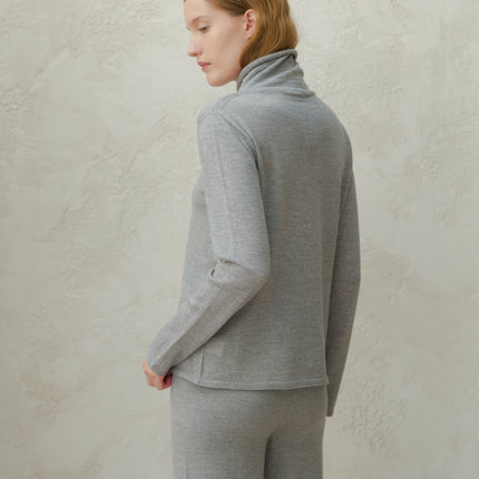 Extra Fine Merino Wool Relaxed Turtleneck (3D - Knit)