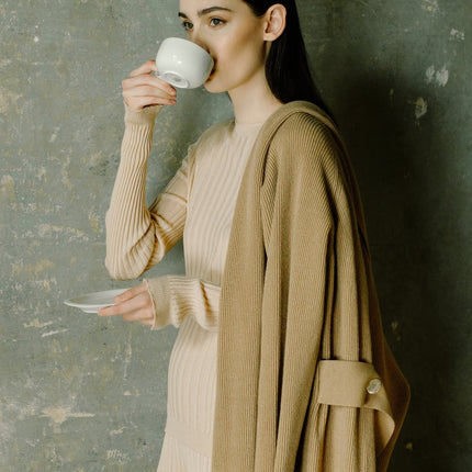 Extra Fine Merino Wool Ribbed Crew Neck (3D - Knit)