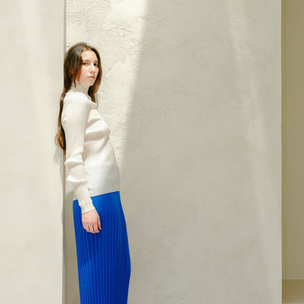 Extra Fine Merino Wool Ribbed Turtle Neck (3D - Knit)