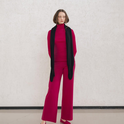 Extra Fine Merino Wool Ribbed Turtleneck (3D - Knit)