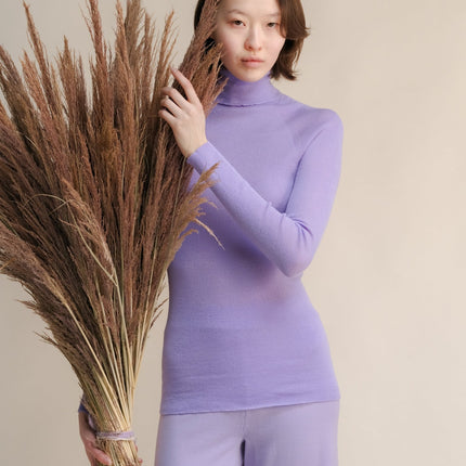 Extra Fine Merino Wool Ribbed Turtleneck (3D - Knit)
