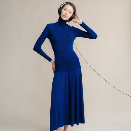 Extra Fine Merino Wool Ribbed Turtleneck (3D - Knit)