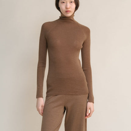 Extra Fine Merino Wool Ribbed Turtleneck (3D - Knit)