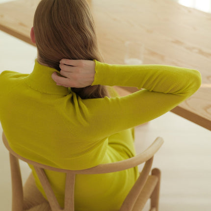 Extra Fine Merino Wool Ribbed Turtleneck (3D - Knit)