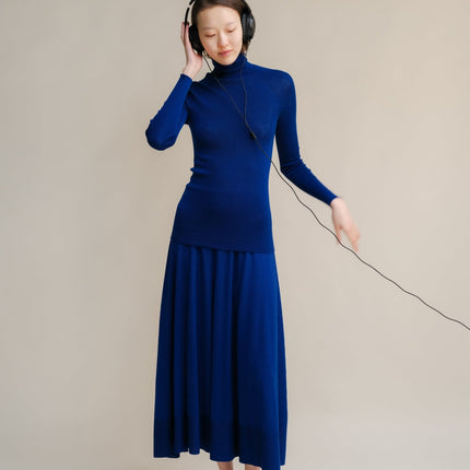 Extra Fine Merino Wool Ribbed Turtleneck (3D - Knit)