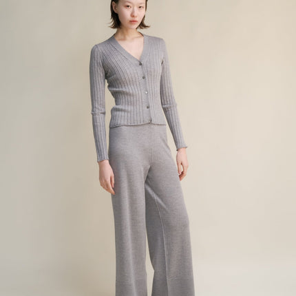 Extra Fine Merino Wool V Neck Cardigan