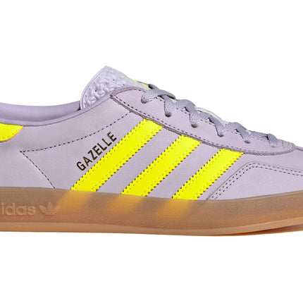 adidas gazelle indoor silver dawn solar yellow (women's)