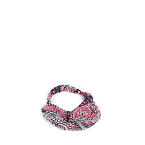 Fascia Nera con Elastico Fantasia Fiori