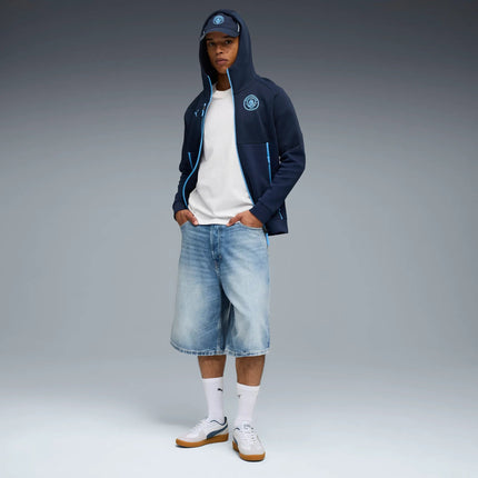 Felpa Calcio Puma PUMATECH FZ Full Zip Hoodie Manchester City Blu 2025/2026