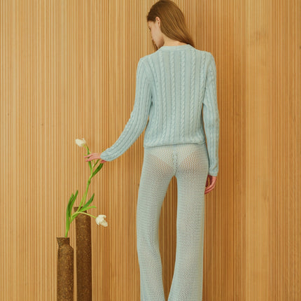 Fine Cotton Cable Cardigan