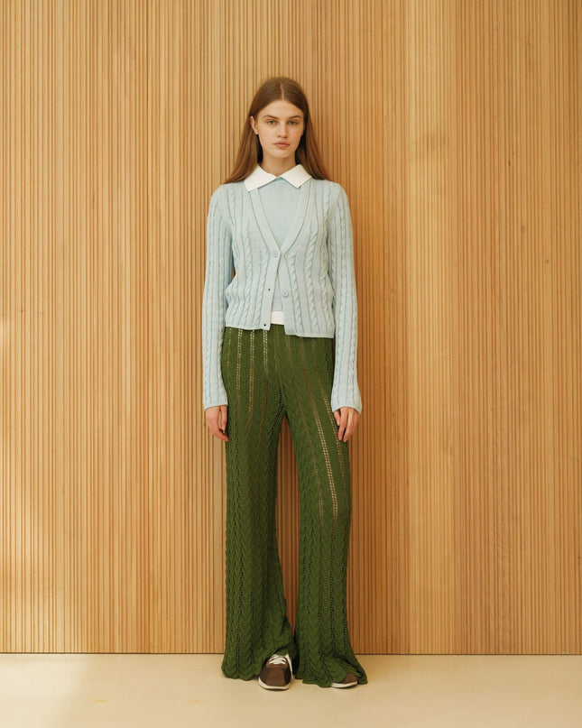 Fine Cotton Cable Cardigan