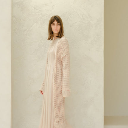 Fine Cotton Crochet Maxi Cardigan