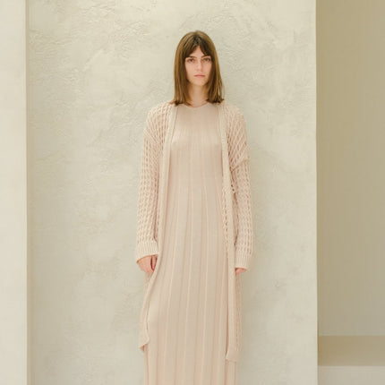 Fine Cotton Crochet Maxi Cardigan