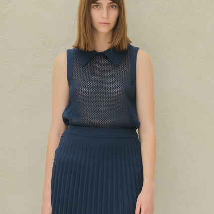 Fine Cotton Crochet Tank Polo