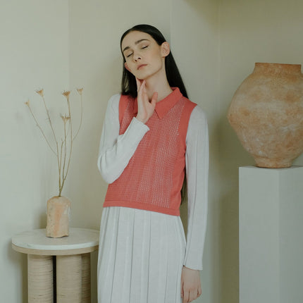 Fine Cotton Crochet Tank Polo