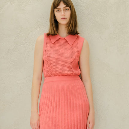 Fine Cotton Crochet Tank Polo