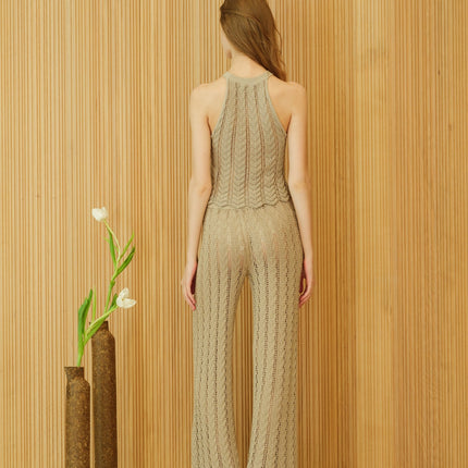 Fine Cotton Crochet Zig Zag Pants