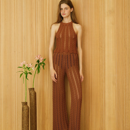 Fine Cotton Crochet Zig Zag Pants